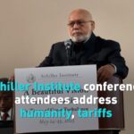 Schiller Institute Conference Attendees Address Humanity Tariffs Video Poster 