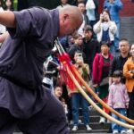 Shaolins Spear throat Stunt a Masterclass in Controlled Strength Video Poster 