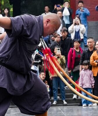 # - My News! Shaolins Spear throat Stunt a Masterclass in Controlled Strength Video Poster
