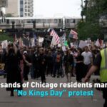 Thousands of Chicago Residents March in no Kings Day Protest Video Poster 