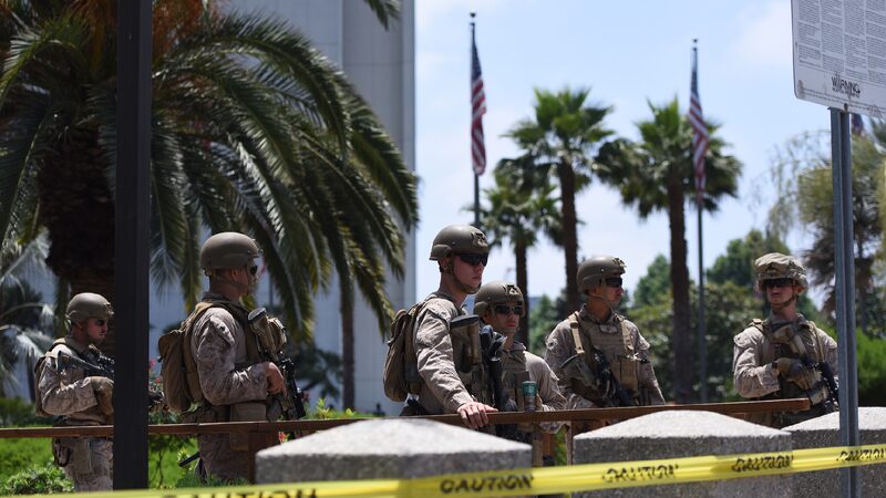 # - My News! Us Marines Make First Detention in La As More Protests Expected