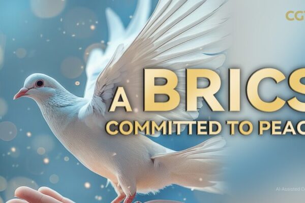 China Urges BRICS Nations to Unite for Global Peace AIGC Poster: China calls for building a BRICS committed to peace video poster