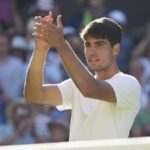 # - My News! Defending Champion Alcaraz Labors to First Round Victory at Wimbledon