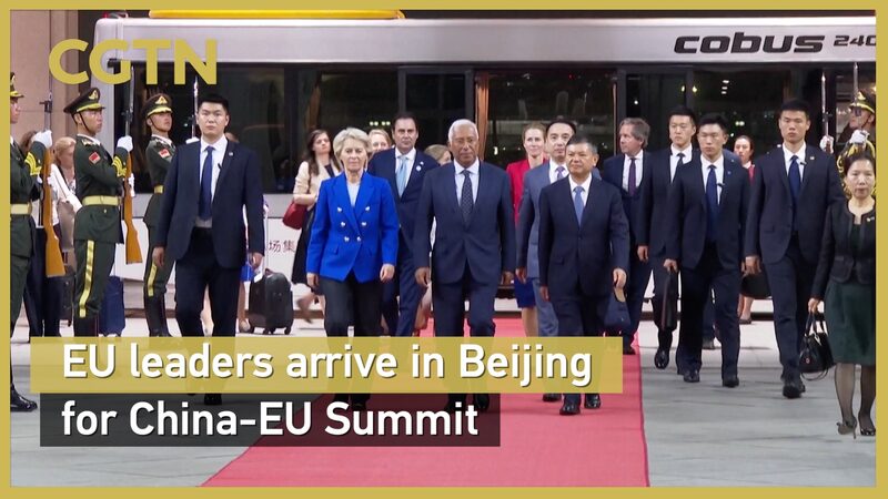 # - My News! Eu Leaders Arrive in Beijing for 25th China eu Summit Video Poster