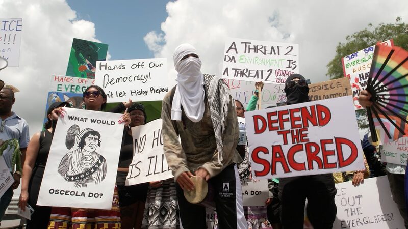 Protest Erupts over alligator Alcatraz Camp Video Poster 