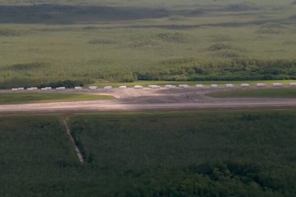 Protests Erupt Over Florida’s Plan to Build Controversial Migrant Detention Facility Protesters rally against Florida's plans to build detainee facility video poster