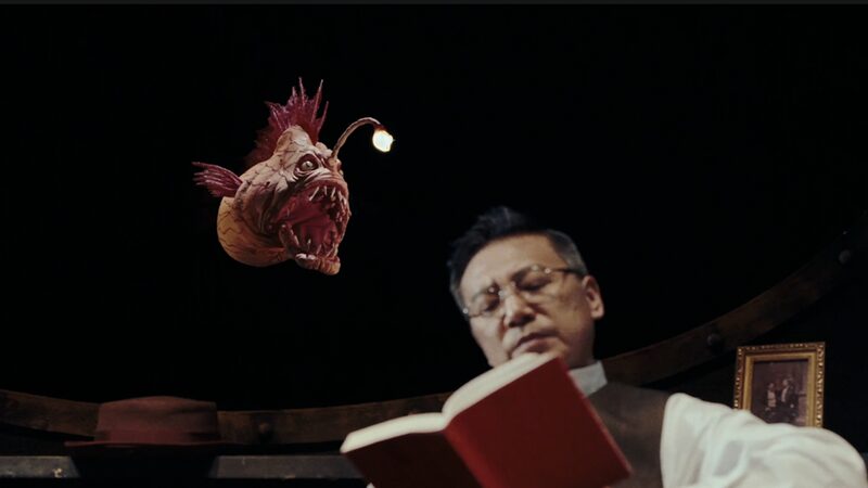 Sci-fi classic reborn through black light puppetry video poster