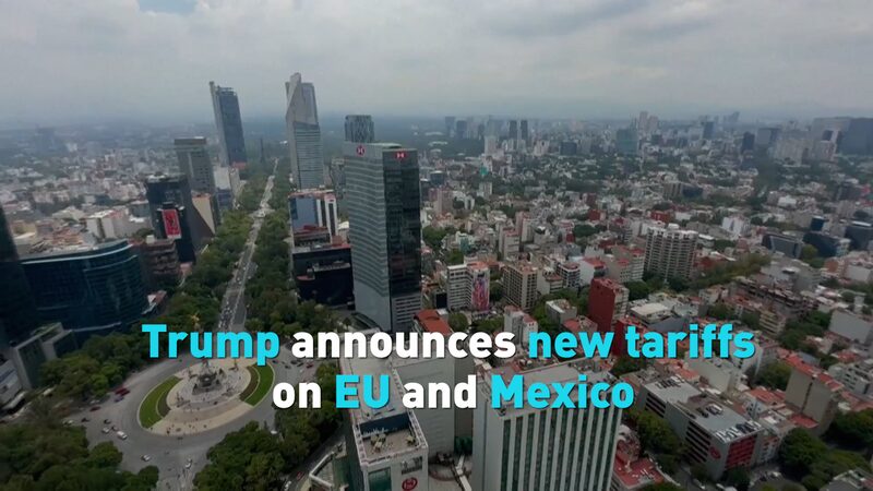 Trump announces new tariffs on EU and Mexico video poster